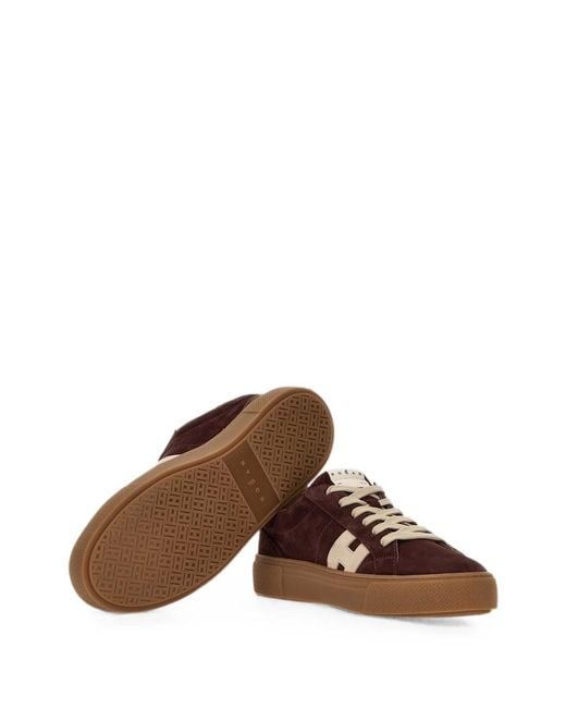 Hogan Brown Logo Sneakers for men
