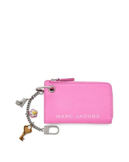 Marc Jacobs Pink The Top Zip Charm Wallet Accessories
