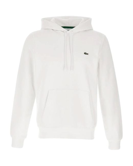 Lacoste White Logo Hoodie for men