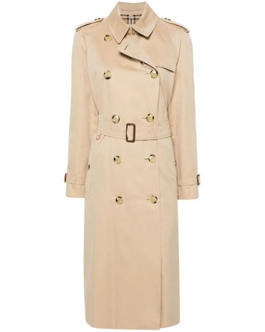 Burberry Natural Double Breasted Trench Jacket