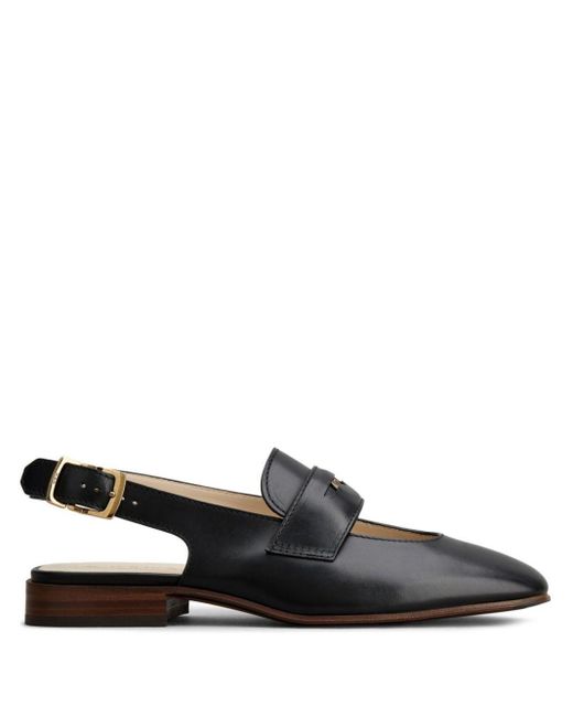 Tod's Black Slingback Loafers Shoes