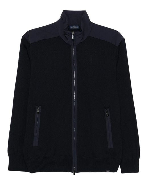 Paul & Shark Blue Regular Zip Up Cardigan for men