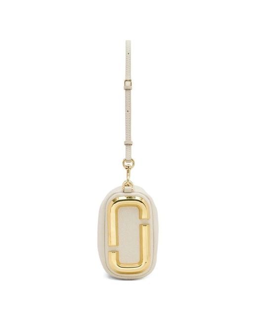Marc Jacobs White Snapshot Leather Shoulder Bag