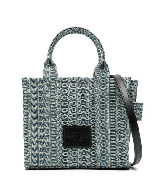 Borsa Tote A Tracolla The Washed Monogram Denim di Marc Jacobs in Blue