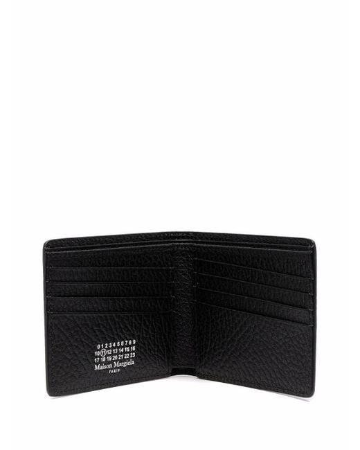 Maison Margiela Black 'Four-Stitch' Bi-Fold Wallet