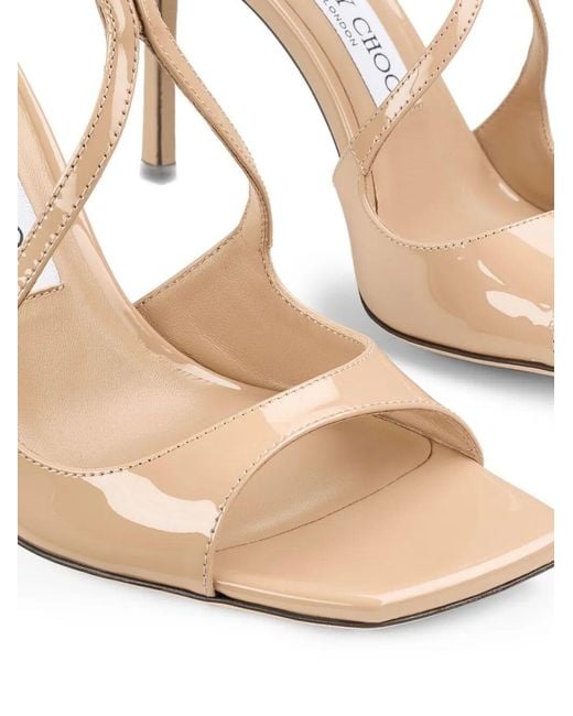 Jimmy Choo Metallic Azia 95 Patent Leather Sandals