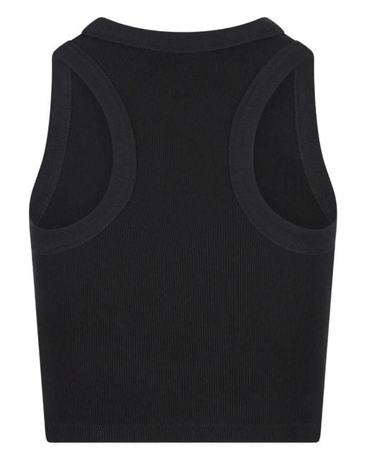 Givenchy Black Ribbed Tank Top