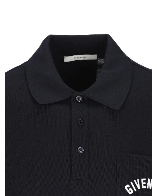 Givenchy Black Polo Shirt With Logo for men