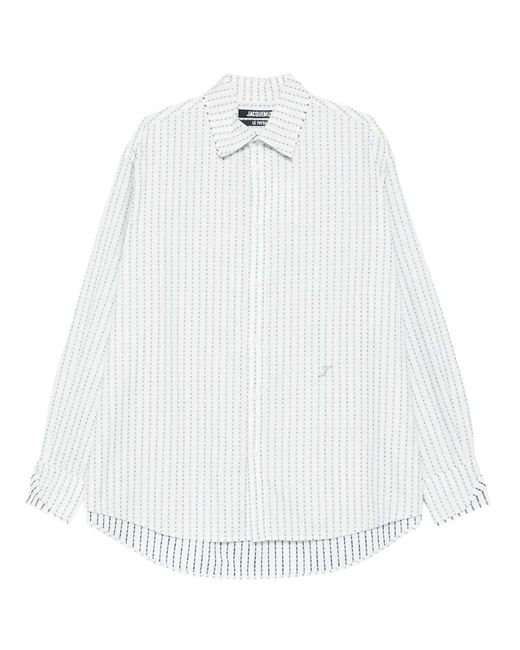 Jacquemus White La Chemise Letro Shirt And Blouse for men