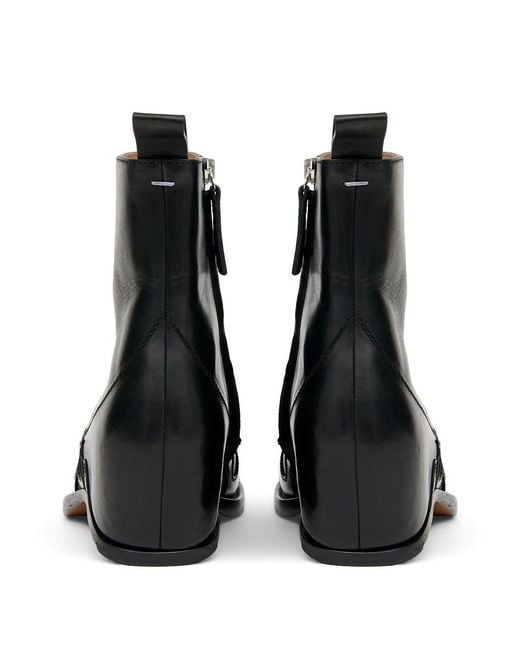 Maison Margiela Black Heel-Less Western Flame Boots