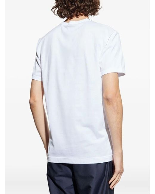 Dolce & Gabbana White Short Sleeve T-Shirt With Logo for men