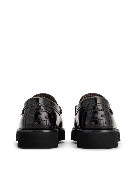 Tod's Black Penny-slot Leather Loafers for men