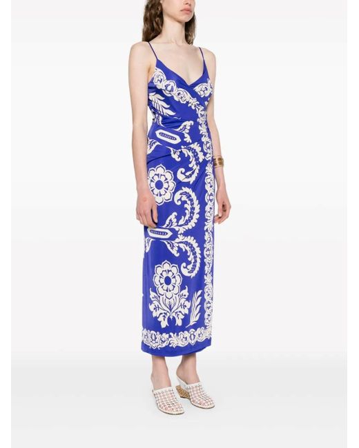 Etro Purple Wrap Dress