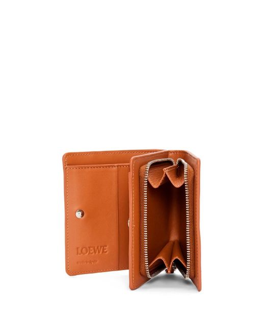 Loewe Orange Puzzle Zipped Wallet