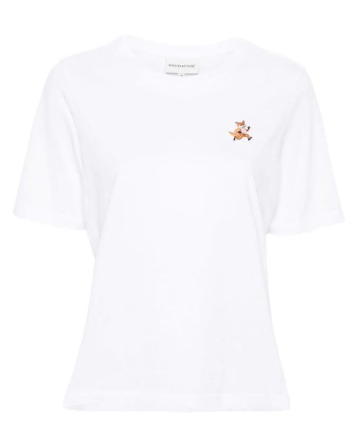 Maison Kitsuné White Speedy Fox Cotton T-Shirt