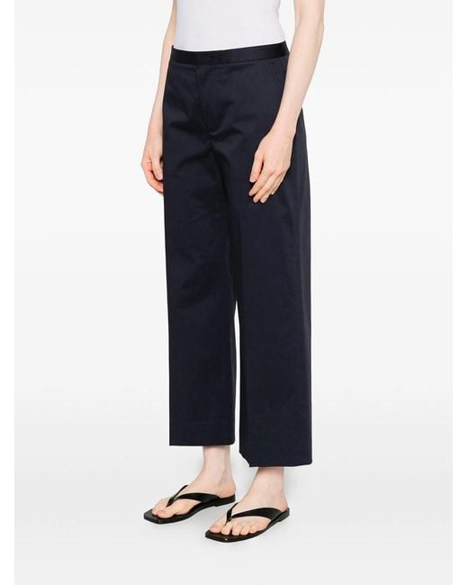 Cellar Door Blue Angel Pressed-crease Cotton Trousers