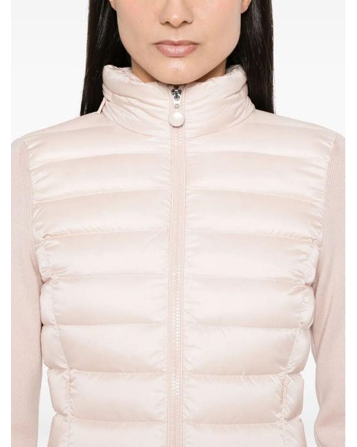 Moncler Natural Padded Wool Zip-up Cardigan