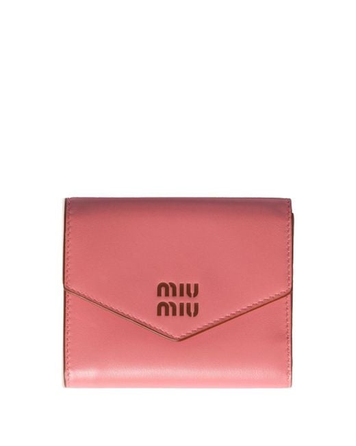 Miu Miu Pink Small Leather Wallet Accessories