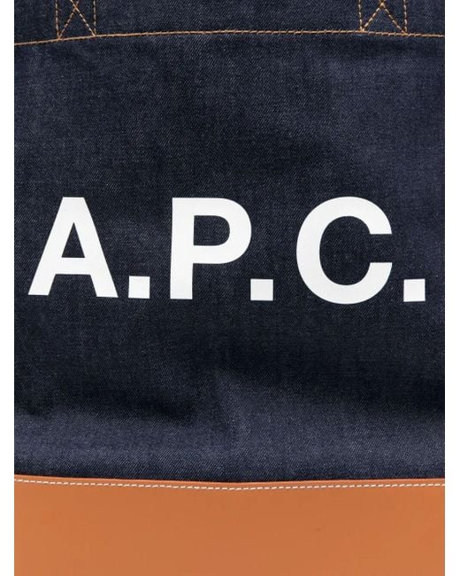A.P.C. Blue Tote Axel Bags