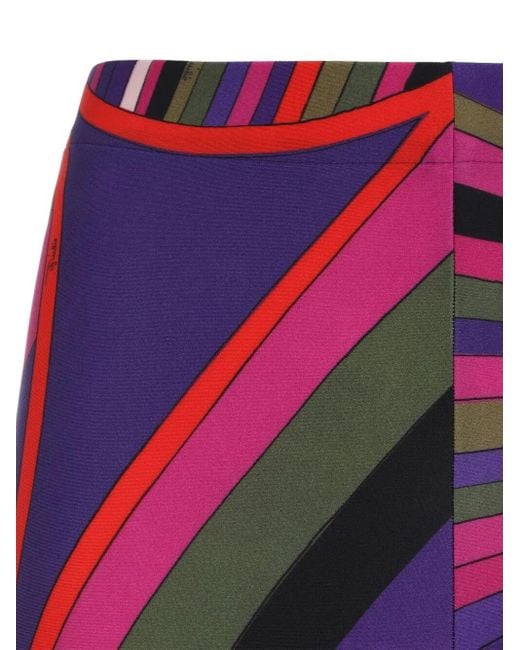 Emilio Pucci Red Abstract-print Leggings
