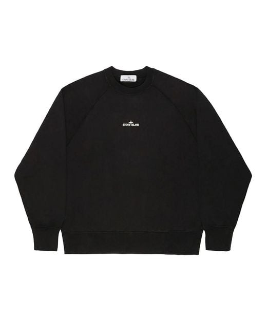 Stone Island Black Crewneck Sweatshirt for men