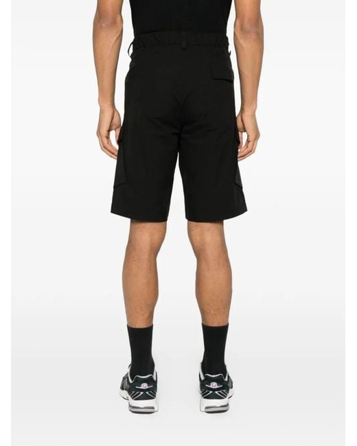 Herno Black Cargo Functional Bermudas for men