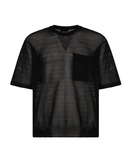 Roberto Collina Black Round Neck T-shirt for men