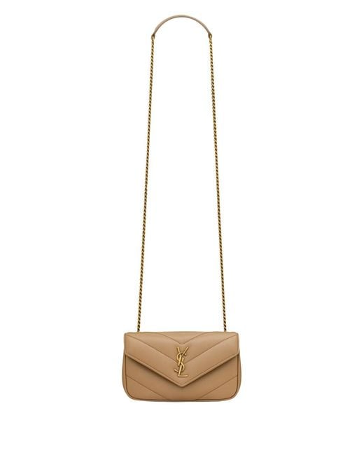 Saint Laurent White Loulou Mini Chain Bag