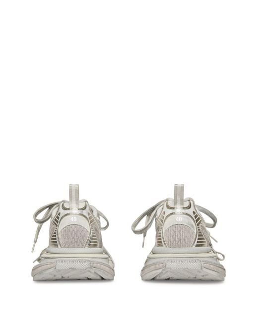 Balenciaga White Worn-Out Effect Mesh 3Xl Sneakers for men
