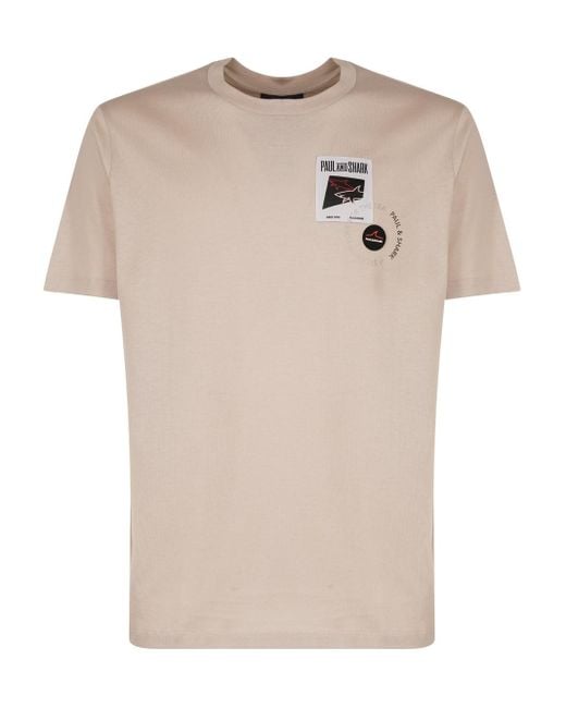 Paul & Shark Natural Logo Patch T-shirt Clothing for men