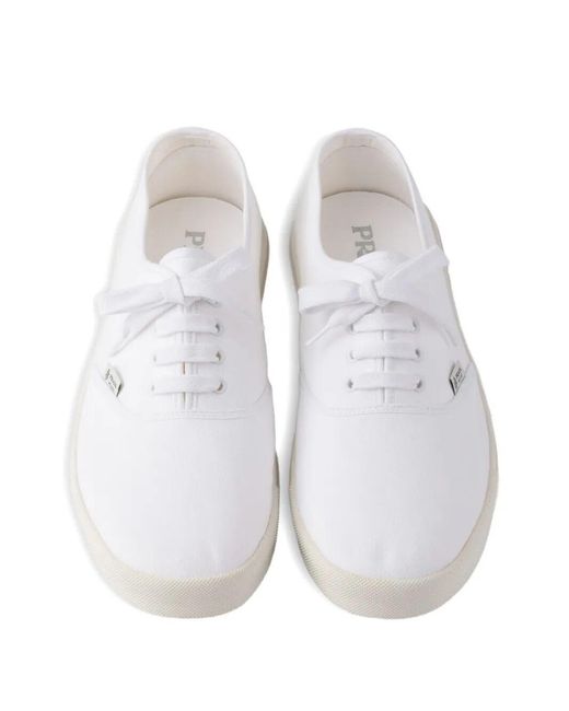 Prada White Drill Sneakers for men