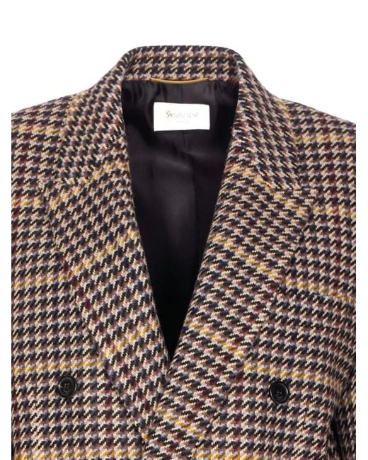 Saint Laurent Brown Wool Double Breasted Jacket