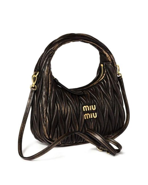Miu Miu Black Borsa Hobo Wander