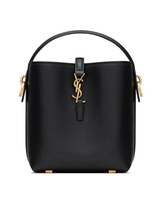 Saint Laurent Black The 37 Glossy Leather Mini Bags