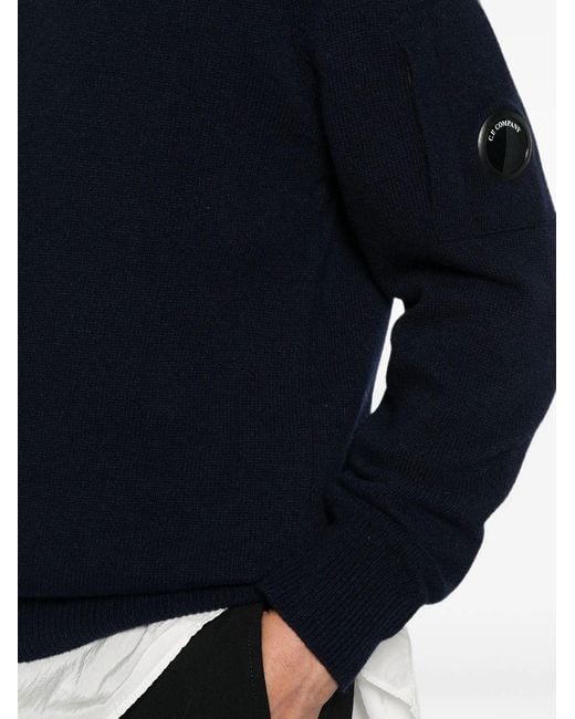 C P Company Blue Crew Neck Pullover for men
