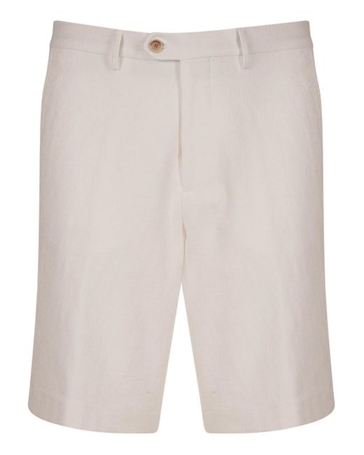 Etro White Roma Shorts for men