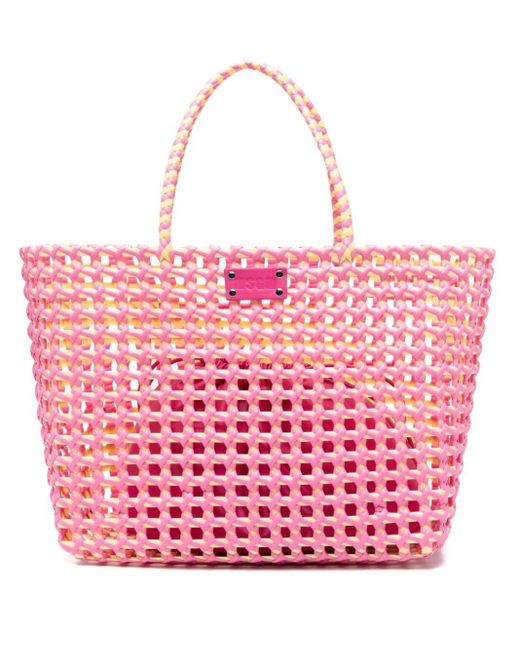 MSGM Pink Maxi Braided Bags