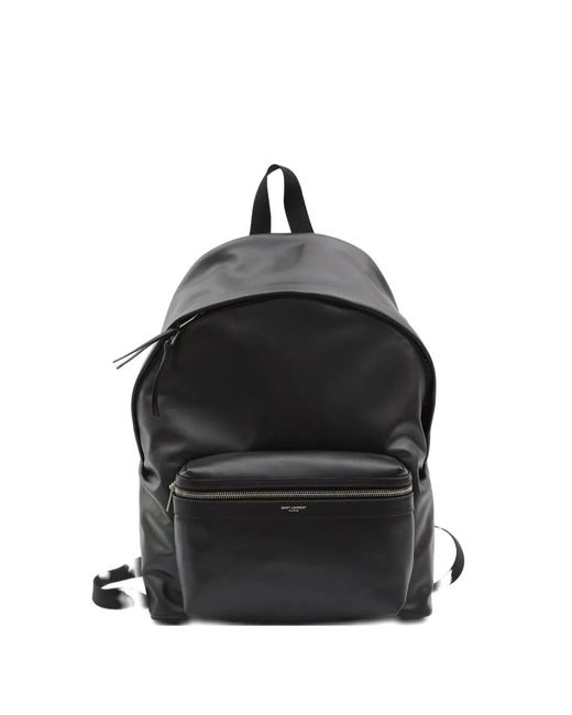 Saint Laurent Black City Backpack Bags for men