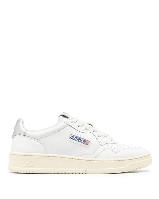 Autry White Medalist Low Sneakers
