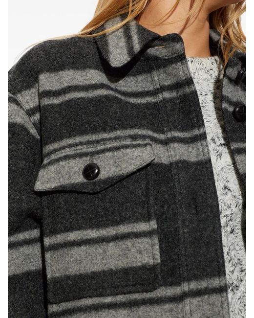 Isabel Marant Black Harveli Grey Overshirt
