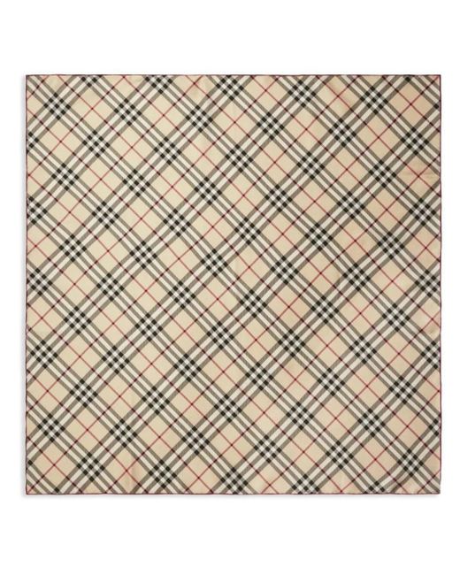 Burberry Natural Silk Check Scarf Accessories
