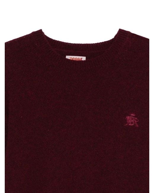 Baracuta Purple Sheltand Crew Neck Pullover for men