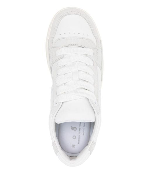 Hogan White Leather Sneakers