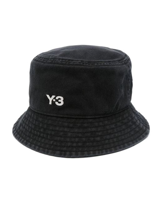 Y-3 Black Logo-embroidered Cotton Hat