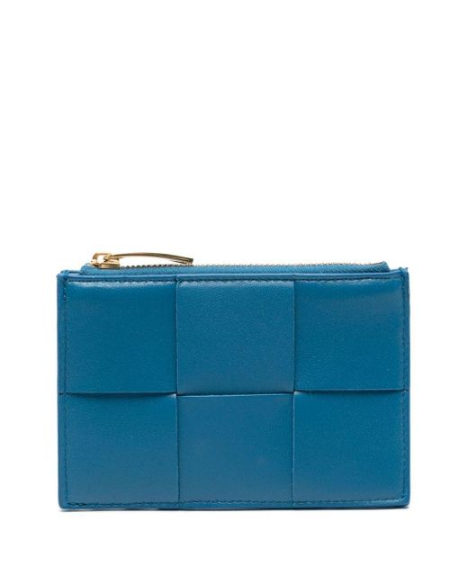 Bottega Veneta Blue Zippered Cassette Card Holder Accessories