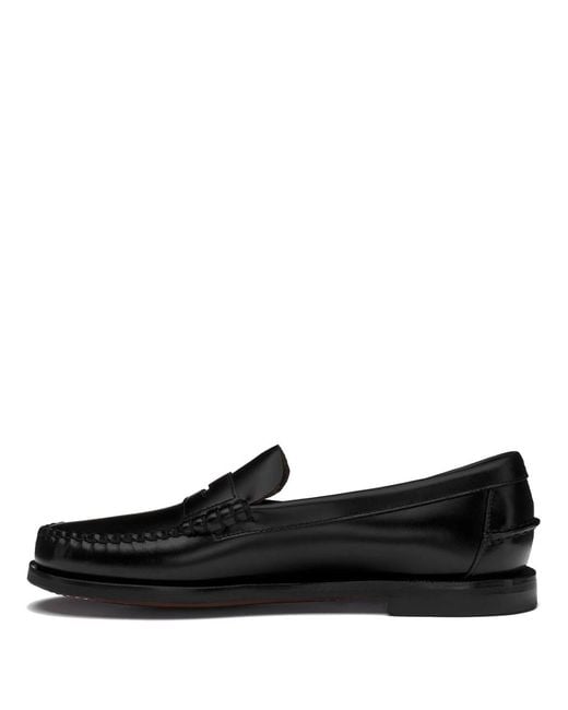 Sebago Black Classic Dan Smooth Leather Loafers