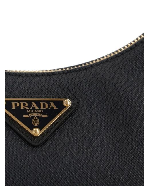 Prada Black Re-Edition Saffiano Leather Mini-Bag