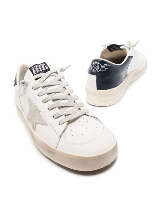 Golden Goose Deluxe Brand White Stardan Leather Sneakers for men