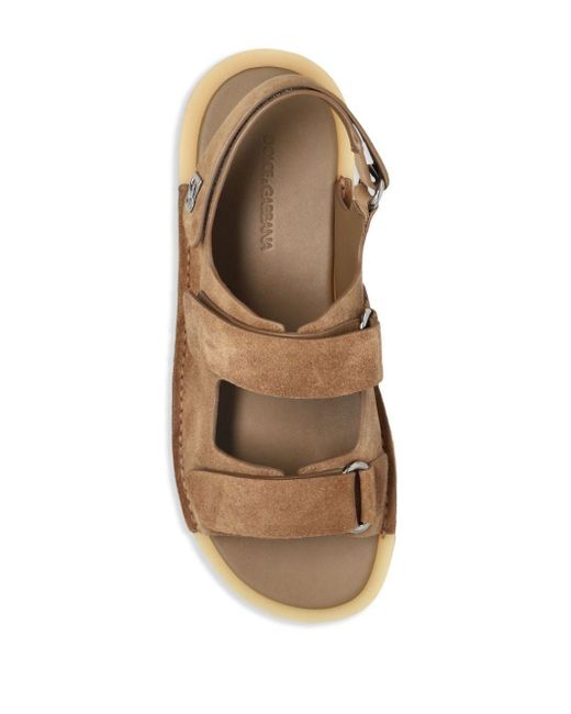 Dolce & Gabbana Brown Luxury Suede Sandal For for men