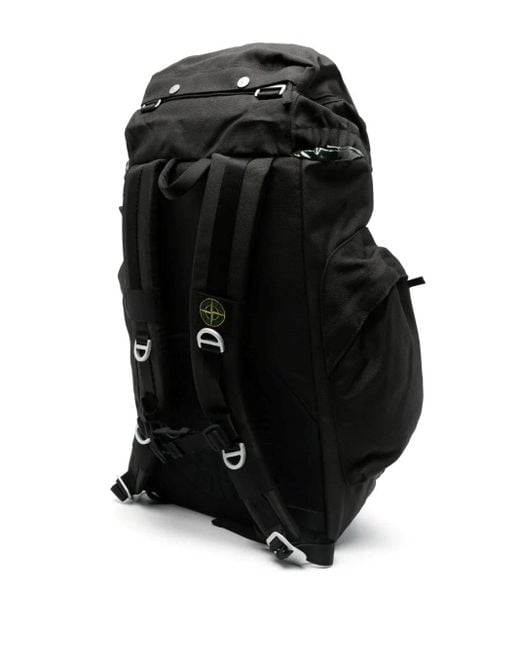 Stone Island Resin Treated Cordura 1500 Backpack Bags in Black for